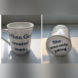 Mom Gift: When God Created Man … She Was Only Joking Mug Friend Mom